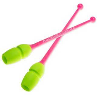 Юніорські булави 36 cм Pastorelli колір Лайм-Рожевий 04234