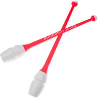 Булави 45 cм Chacott колір 050. Білий-Помаранчевий (White-Orange)