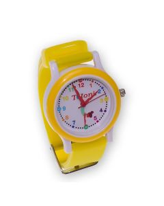 Годинник Tuloni модель Гімнастка ремінець Плоский колір Жовтий