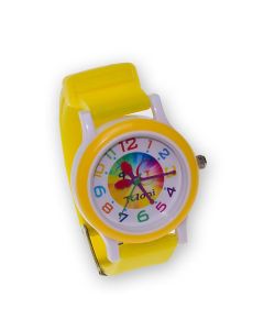 Часы Tuloni модель T0203 ремешок Плоский цвет Желтый