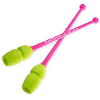 Булавы 41 cм Pastorelli Masha цвет Лайм-Розовый 04230