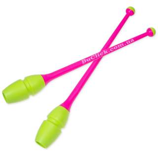 Юниорские булавы 36 cм Chacott цвет 343. Желтый-Розовый