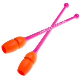 Булавы 41 cм Pastorelli Masha цвет Оранжевый-Розовый 03643