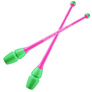Булавы 41 cм Chacott цвет 443. Зеленый-Розовый (Green-Pink)